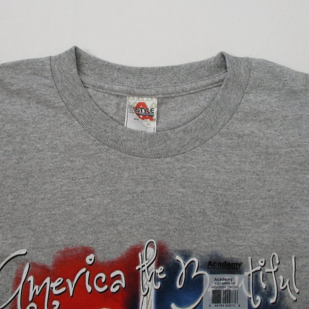 ACADEMY Gray T-Shirt "America the beautiful"  NWT Size XLarge - Picture 5 of 7